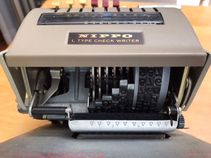 送料無料 小切手印字機 手形印字機 NIPPO 製品 昭和レトロ