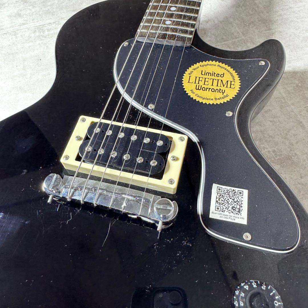 エピフォン レスポール ジュニア ギター ブラック 黒 メンテナンス済み