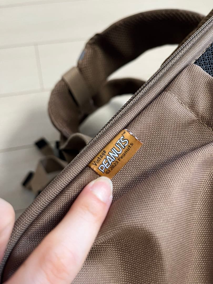 PEANUTS スヌーピー キャリーバッグ ブラウン