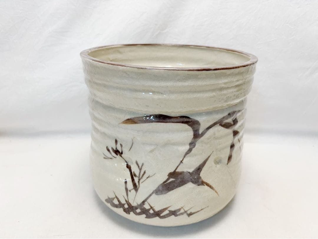 ほぼ未使用 水屋道具 景陶作 志野 水屋瓶 陶印 割