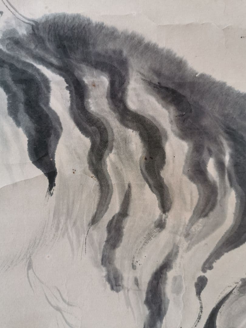 大橋翠石　虎図 肉筆保証　虎の画家 岐阜の人 渡辺小華師事　掛軸　茶道具