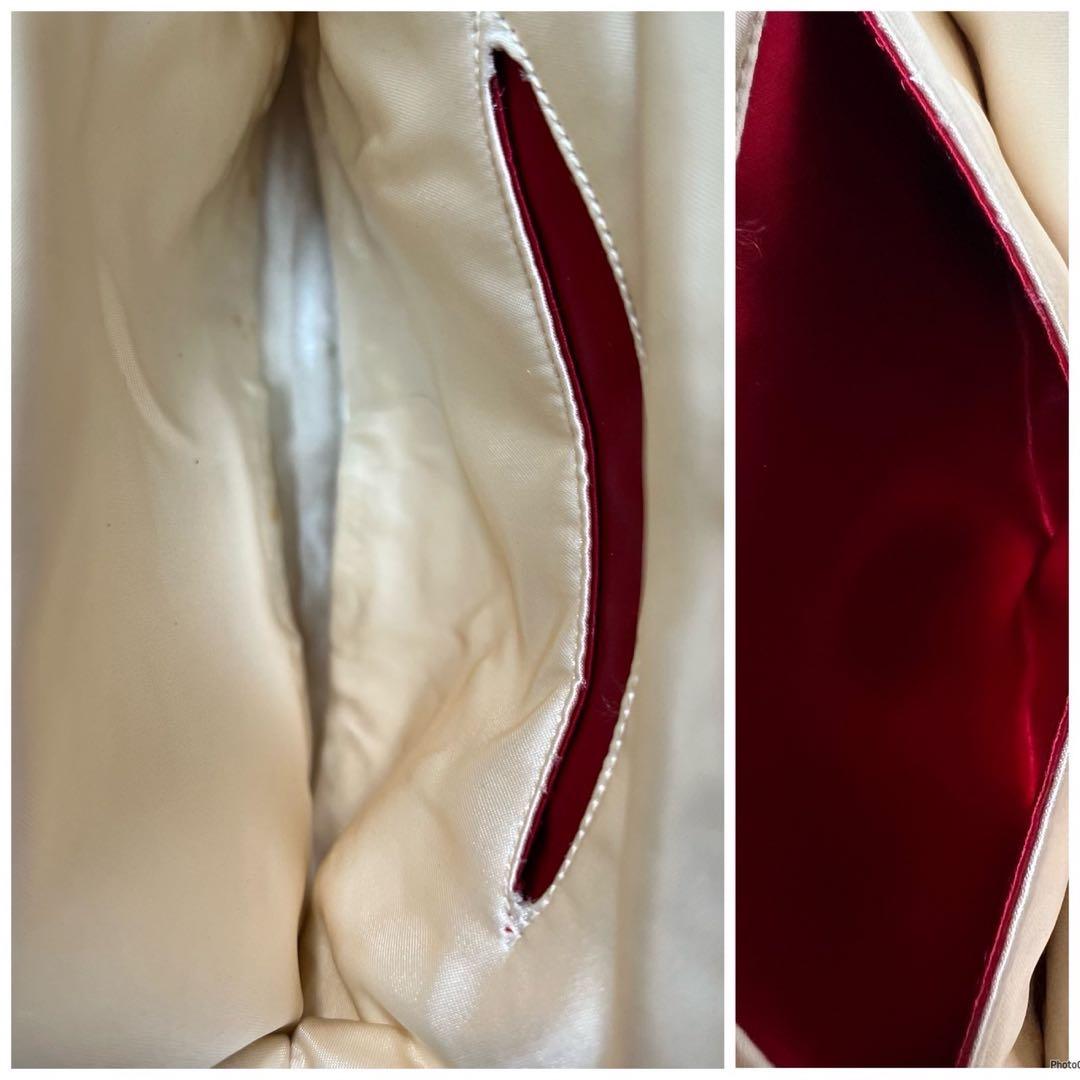 【美品】Hakubotan 白牡丹/メタルビーズ混/ 2way/ビーズバッグ