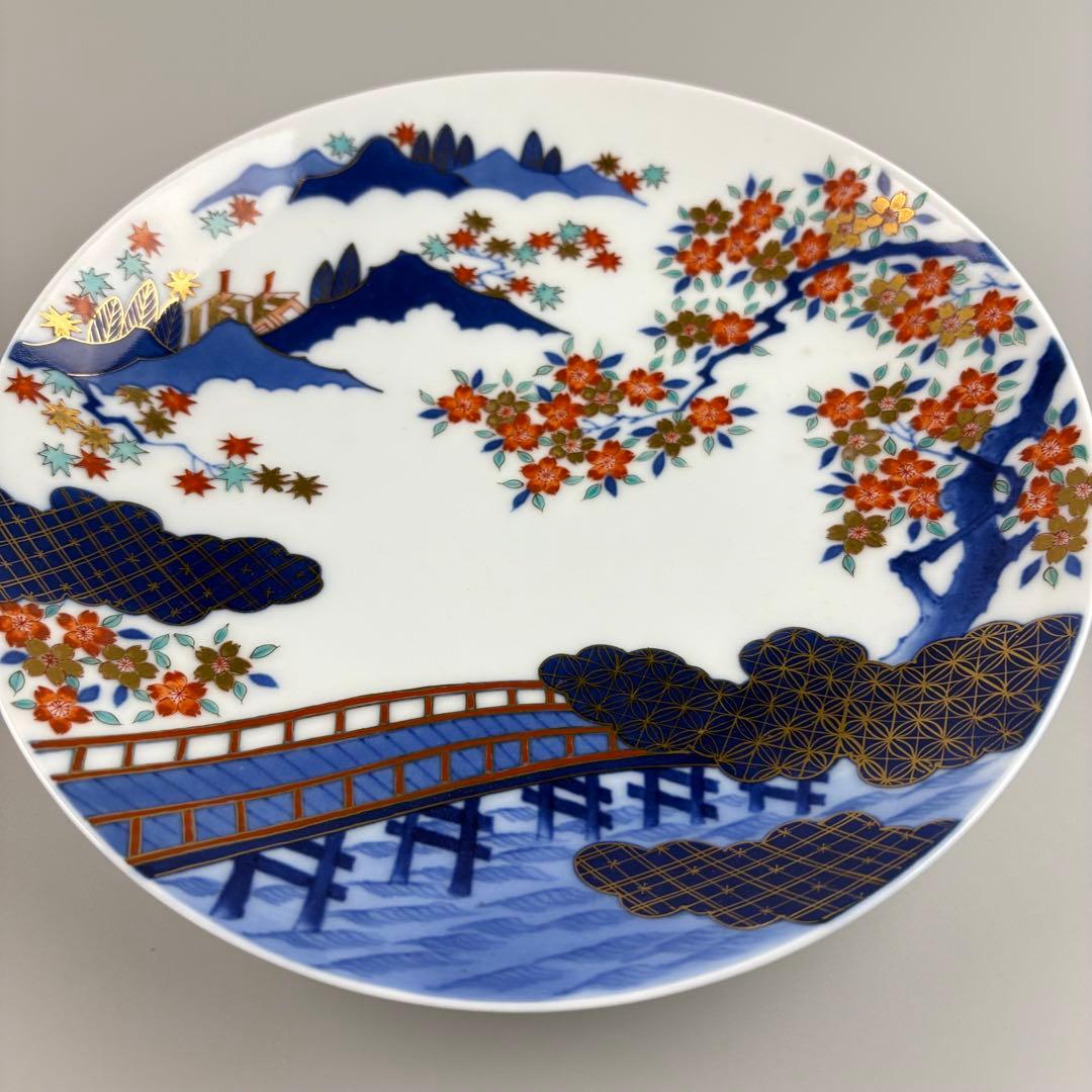 辻常陸 染錦 飾皿 皿 古美術 色絵 絵皿 アンティーク