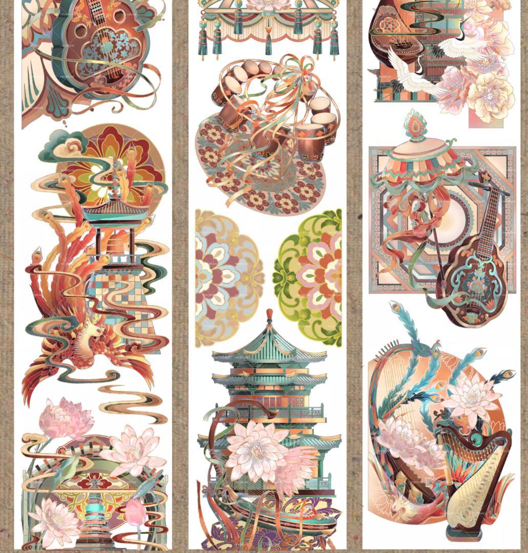 3巻セット】中華風 唐風 韓風 ビンテージレトロ MOODTAPE 和風