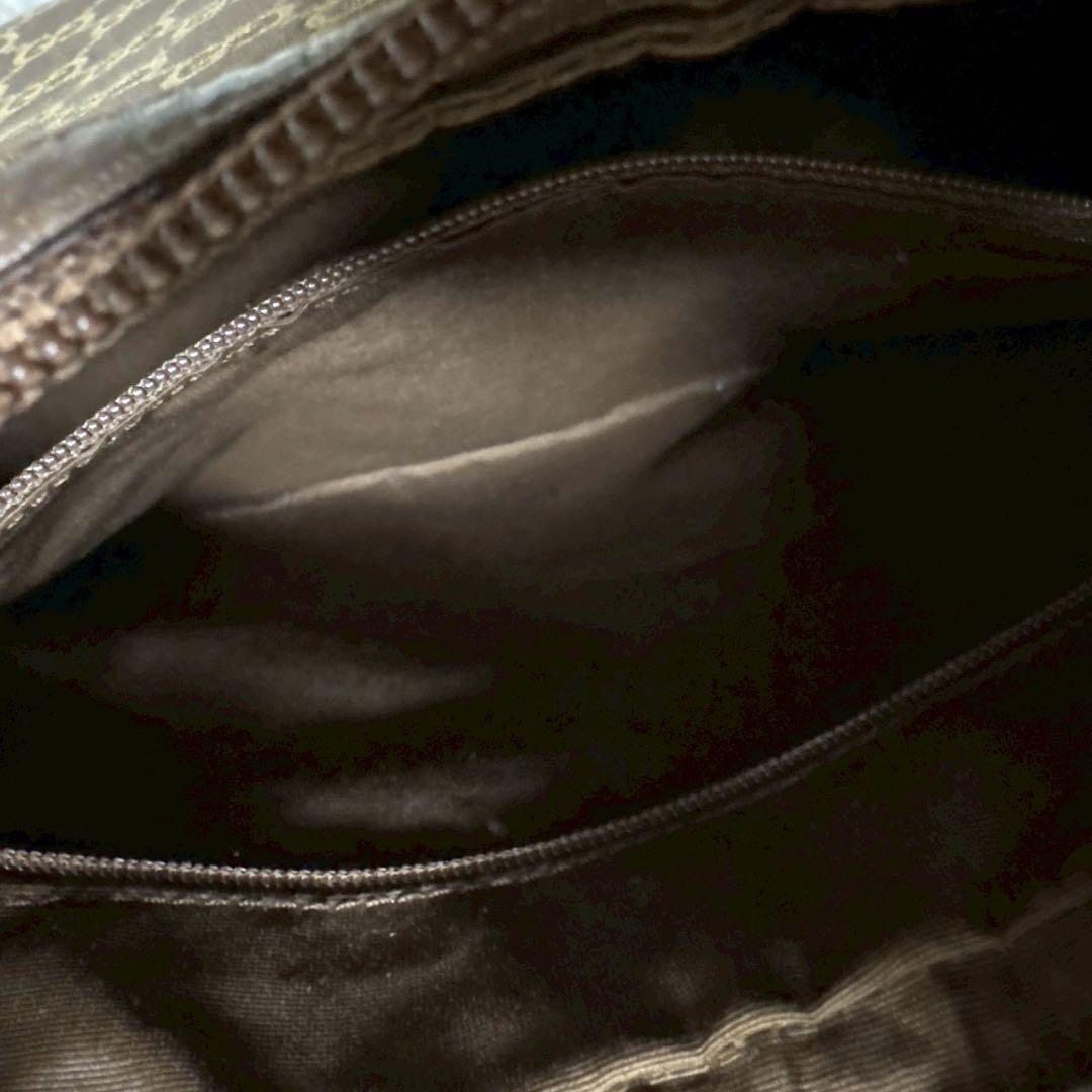 GUCCI ワンショルダーバッグ　GG柄　キャンバス×レザー　ハーフムーン