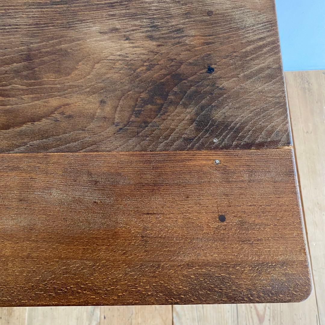 アンティーク テーブル 作業台 机 無垢材 シャビー z743