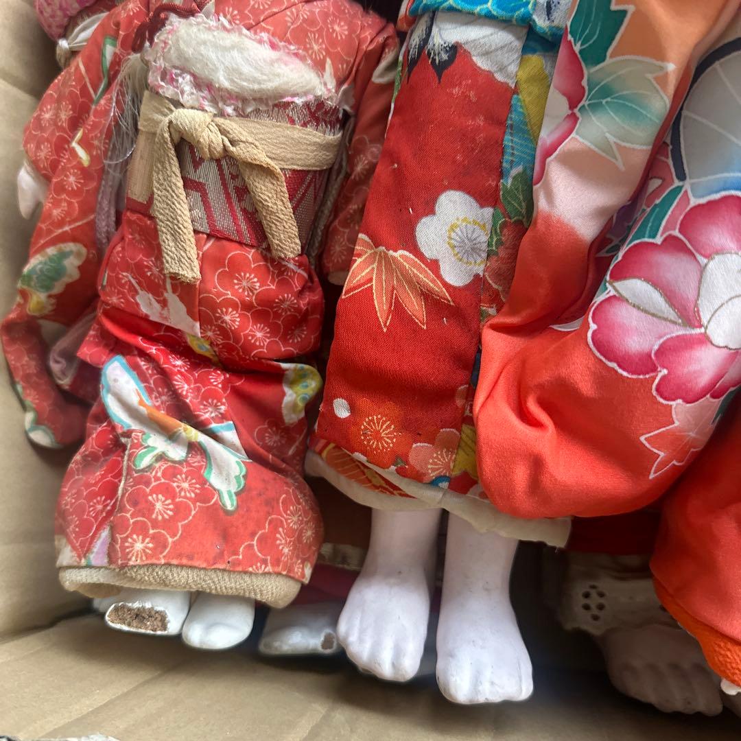 お値下げ❣️座敷童子部屋の市松人形セット 伝統的和服 黒髪 - メルカリ
