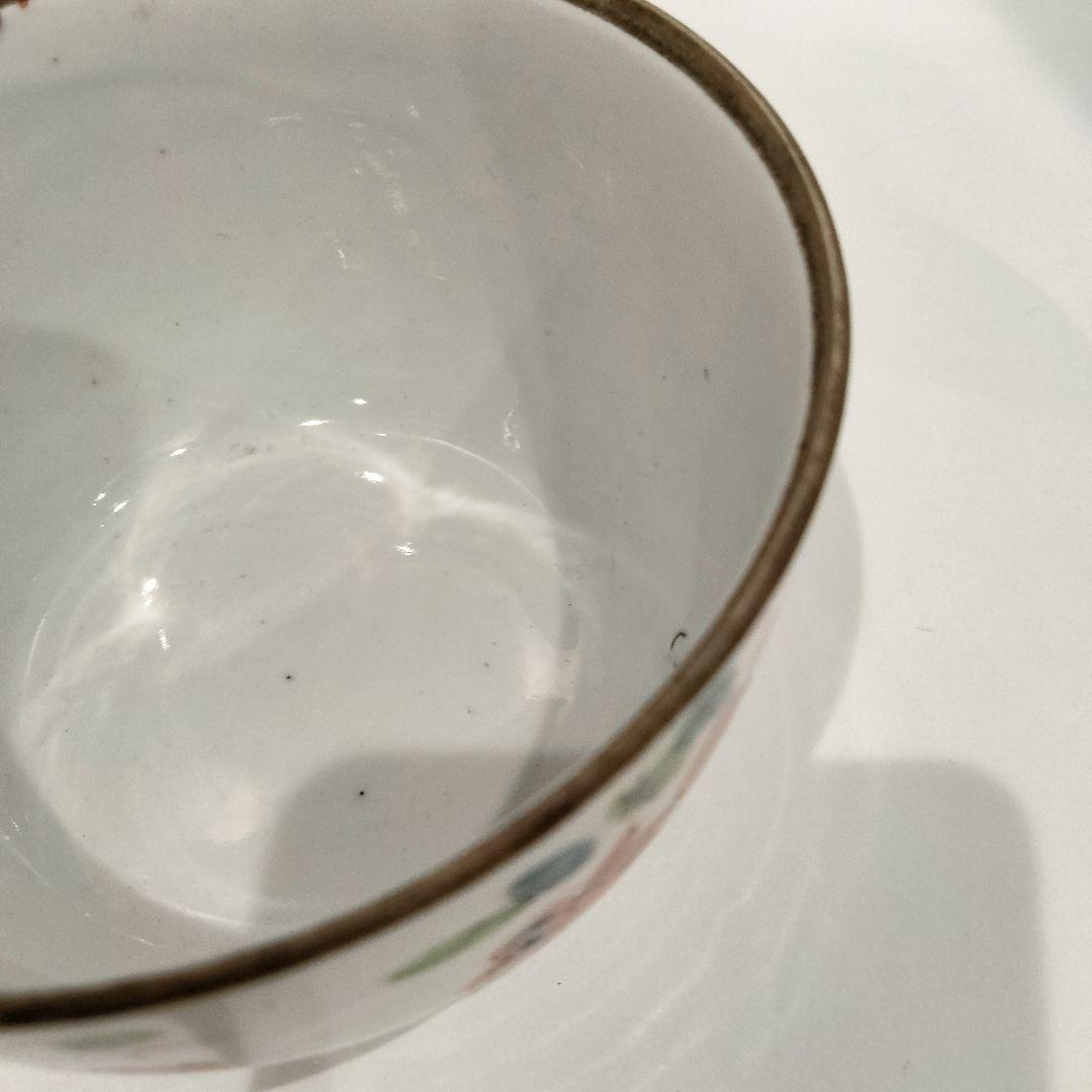 v141 中国清朝期 同治年製 粉彩絶品金魚絵付磁器鉢 弦金魚