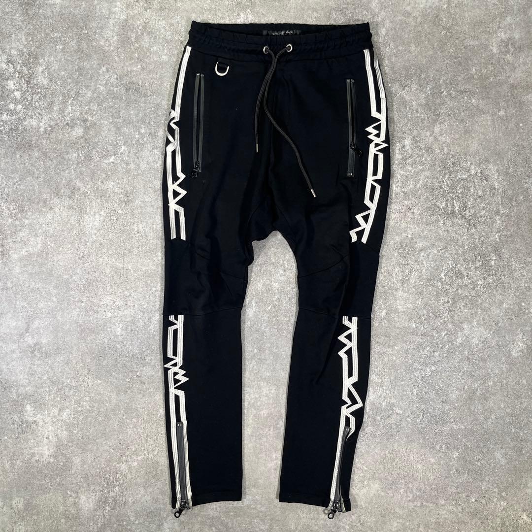 NO ID. サルエルパンツ　ジャージ【１】サイドライン　モード