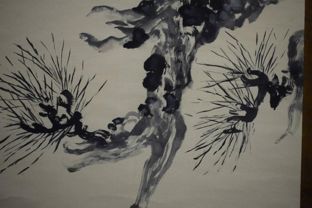 模写/現代中国画の巨匠/斉白石/齊白石/鷹図/布袋屋掛軸HI-126