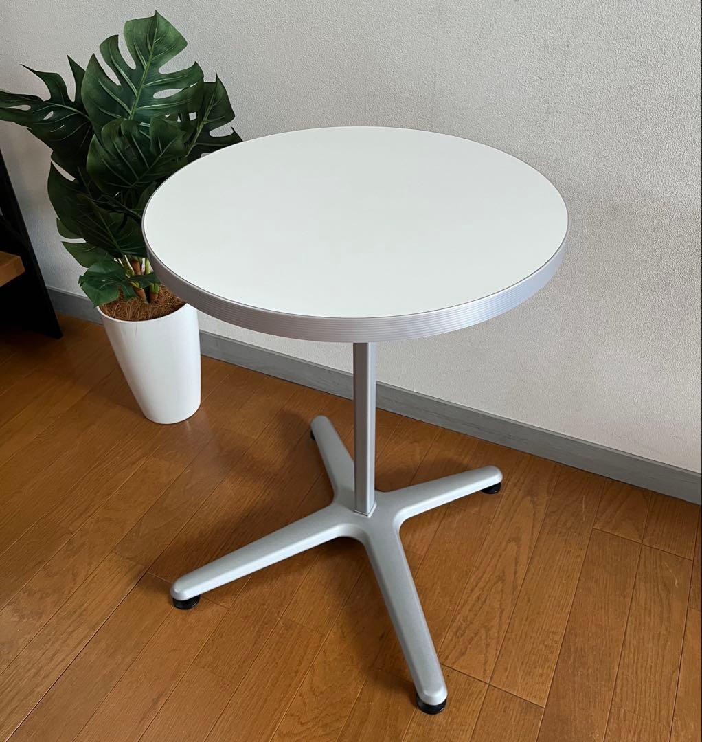 オカムラ Alt Cafeサイドテーブル シンプルモダン ミニデスク 美品 白