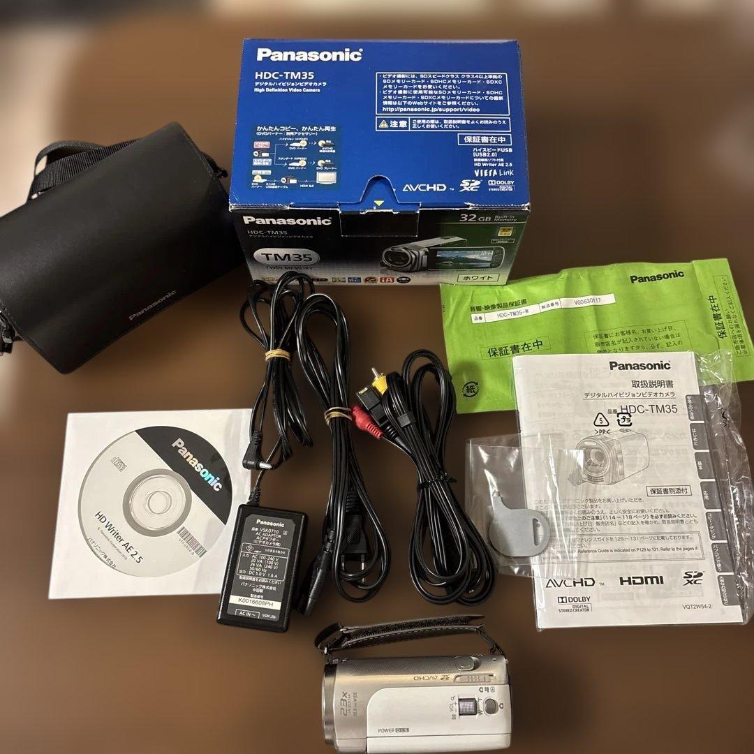 Panasonic HDC-TM35 ビデオカメラ 純正ケース付