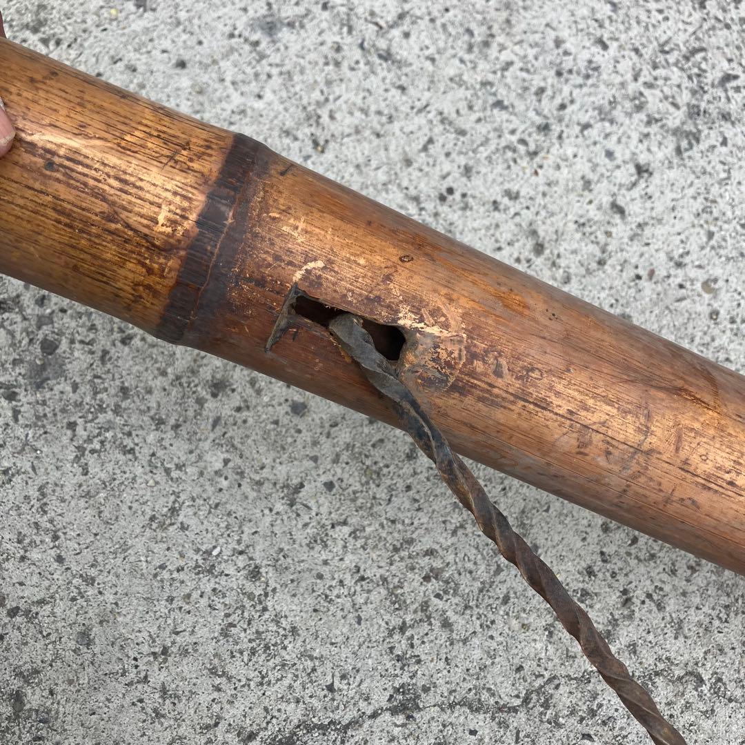 昭和レトロ 竹製 バンブー 自在鉤 囲炉裏 古民家 古民具 古道具 ビンテージ