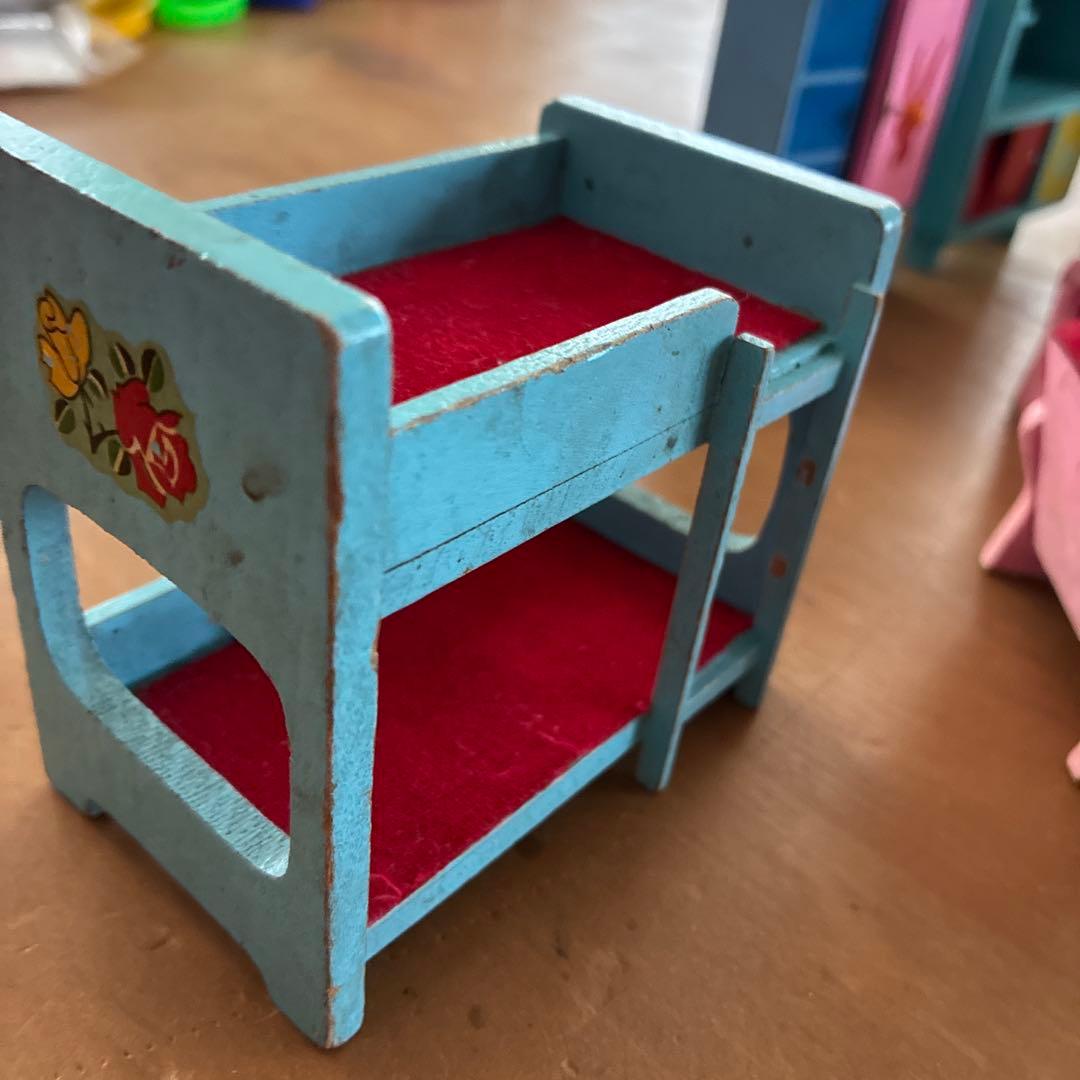 ち*こ様 昭和レトロ木製ミニチュア家具セット