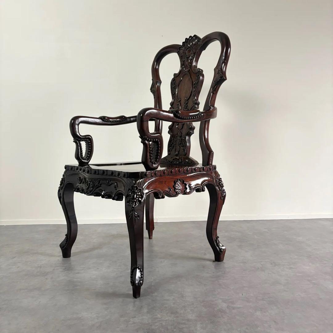 ロココ様式 彫刻 ガブリオールレッグ チェア