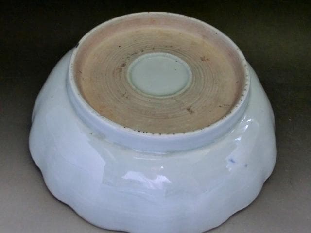 皿□古伊万里染付なます皿 19客 鶴 雲 鳥 蛇の目高台 古い膾皿 骨董品