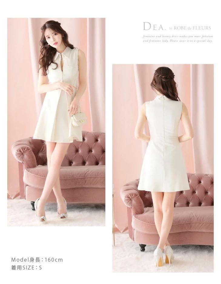 【完売品☆】ローブドフルール センタージップシンプルノースリーブレディドレス