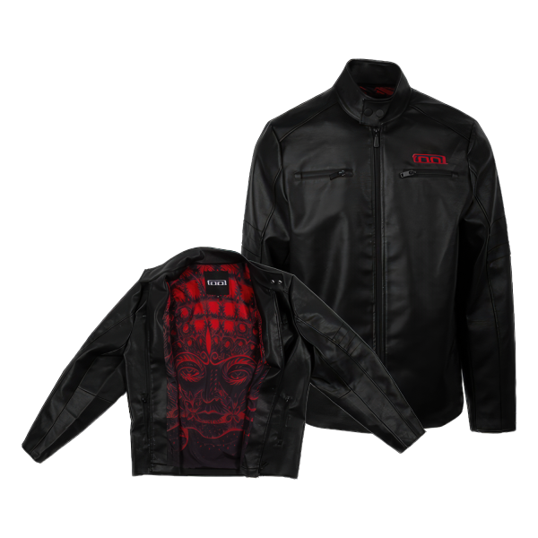 10,000 Days Red Lined Faux Leather Jacket | Tool Band Store