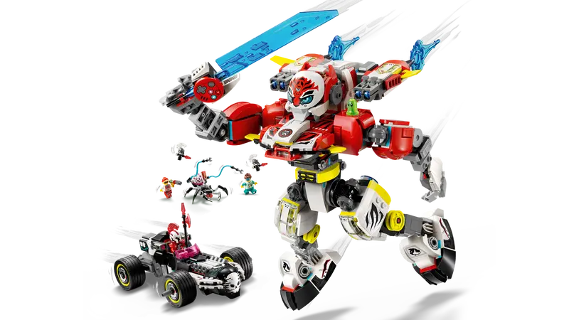 クーパーのタイガーメカとゼロのホットロッドカー(71497) | レゴ(R
