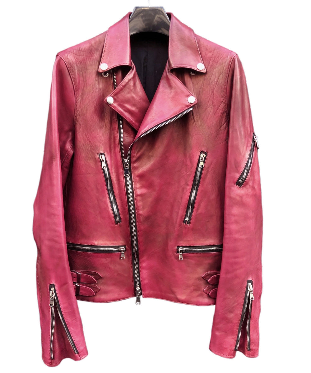 Burning dyed】地生フルタンニン カーフ ダブルライダースジャケット