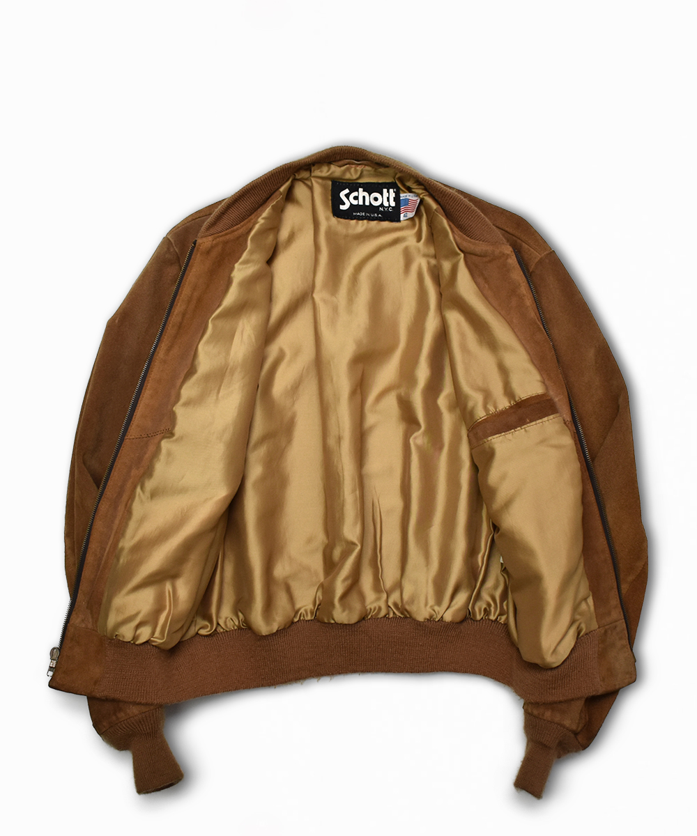90's USA製 SCHOTT スエードレザー ジャケット 42 - Synergy Vintage